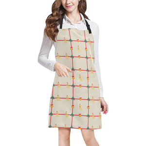 Golden Retriever Pattern Print Design 01 Adjustable Apron