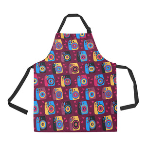 Camera Pattern Print Design 04 Adjustable Apron