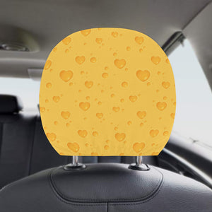 Cheese Heart Texture Pattern Car Headrest Cover