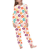 Lips Pattern Print Design 03 Kids' Boys' Girls' All Over Print Pajama Set