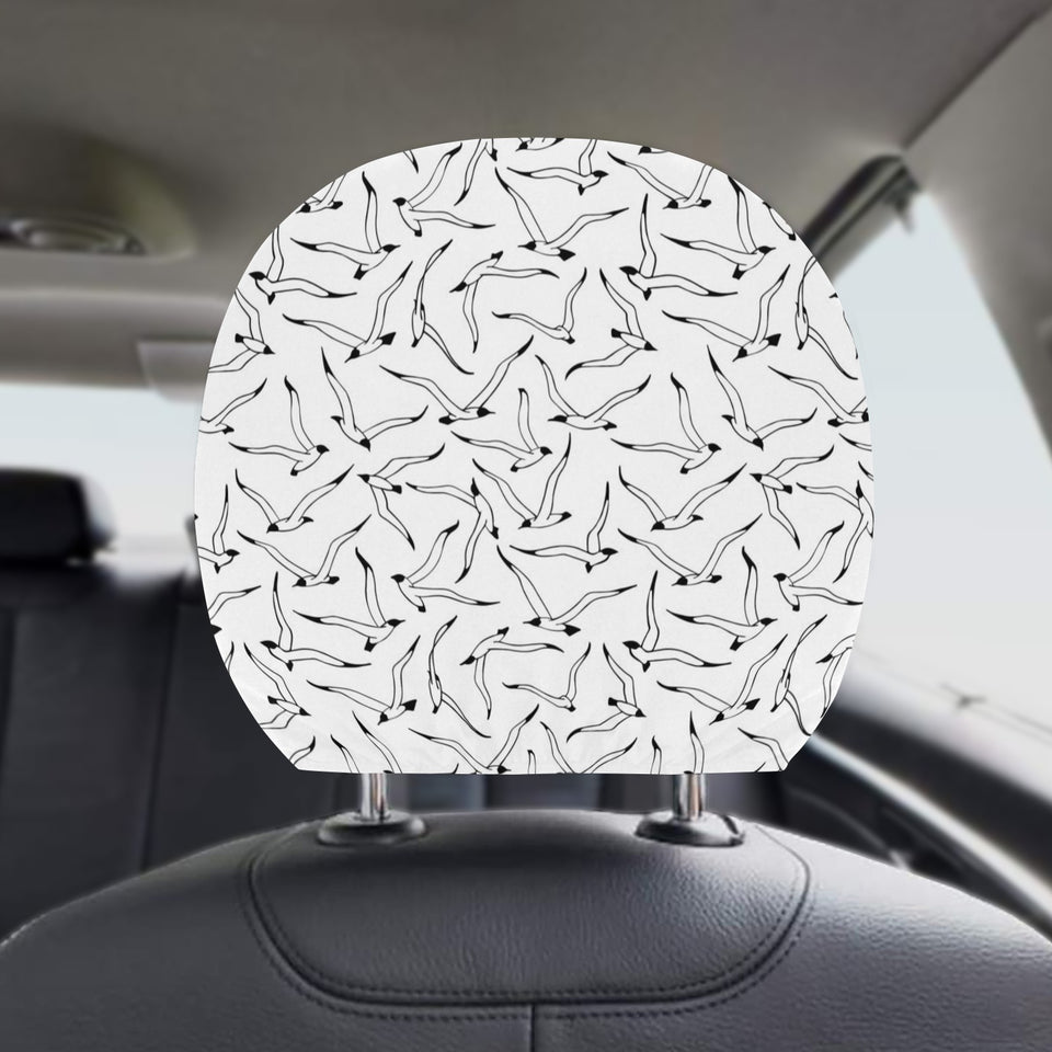 Seagull Pattern Print Design 04 Car Headrest Cover