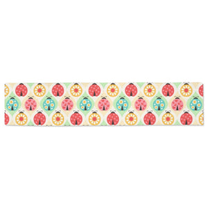 Ladybug Pattern Print Design 02 Table Runner