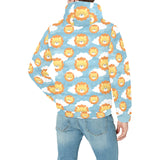 Lion Pattern Print Design 05 Men's Padded Hooded Jacket(ModelH42)