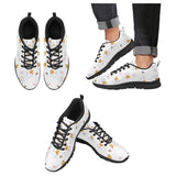 Hamster Seed Heart Pattern Men's Sneakers Black