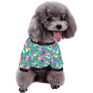 Pelican Pattern Print Design 03 All Over Print Pet Dog Round Neck Fuzzy Shirt