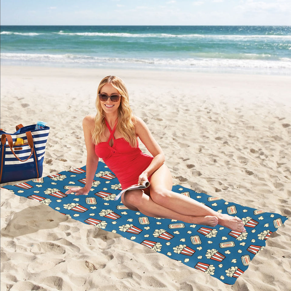 Popcorn Pattern Print Design 03 Beach Towel