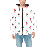 Jack Russel Pattern Print Design 01 Men's Padded Hooded Jacket(ModelH42)