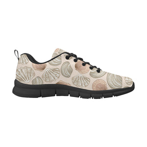 Shell Pattern Background Men's Sneakers Black