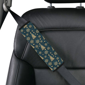 Gold Snowflake Chirstmas Pattern Car Seat Belt Cover