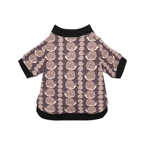 Snail Pattern Print Design 03 All Over Print Pet Dog Round Neck Fuzzy Shirt