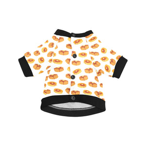 Pancake Pattern Print Design 04 All Over Print Pet Dog Round Neck Fuzzy Shirt