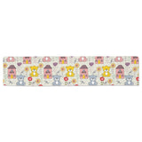 Teddy Bear Pattern Print Design 04 Table Runner