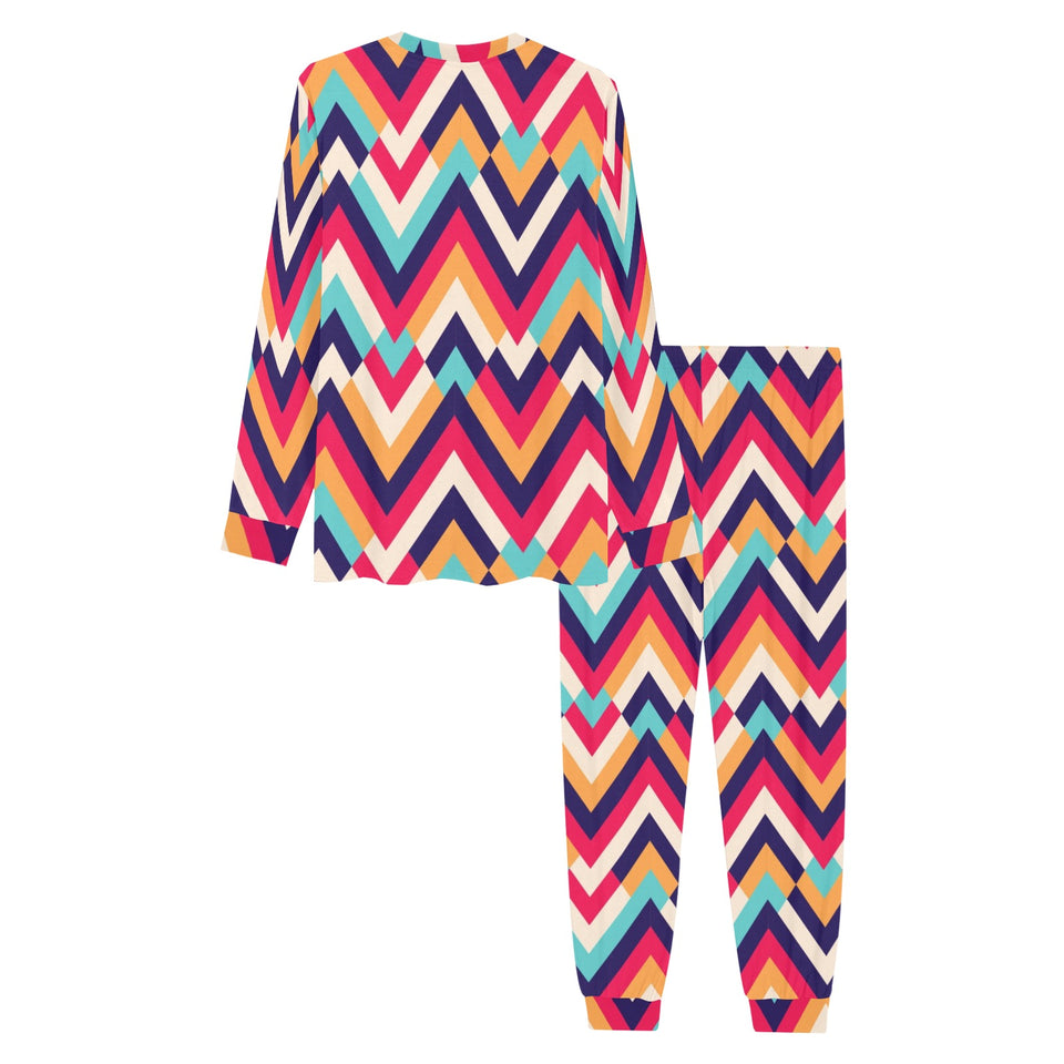 Zigzag Chevron Pattern Background Men's All Over Print Pajama