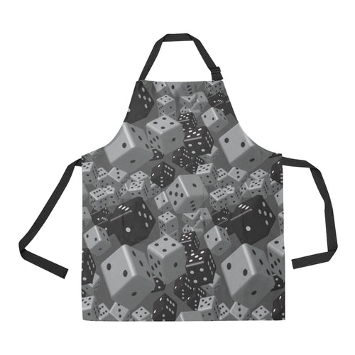 Dice Pattern Print Design 05 Adjustable Apron