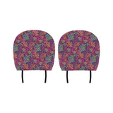 Coral Reef Pattern Print Design 03 Car Headrest Cover