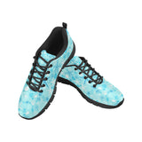 Starfish Shell Blue Theme Pattern Men's Sneakers Black