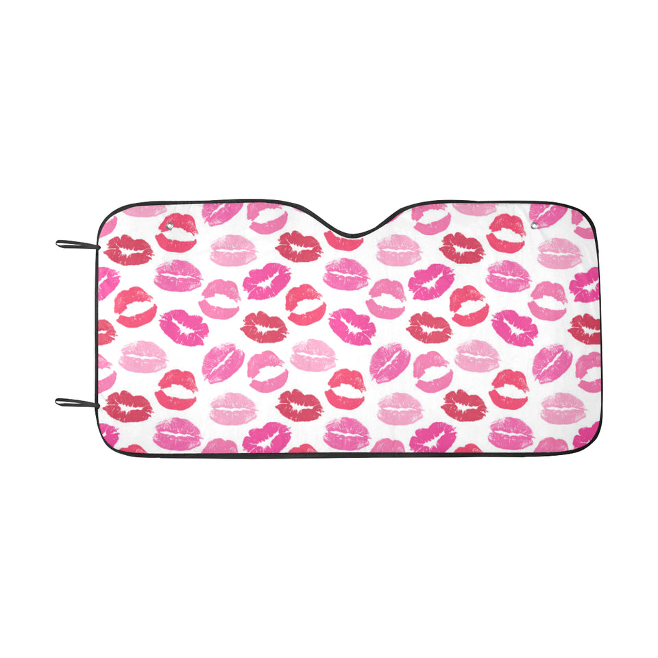 Lips Pattern Print Design 05 Car Sun Shade