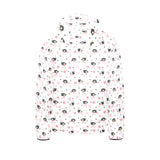 Ostrich Pattern Print Design 03 Kids' Boys' Girls' Padded Hooded Jacket