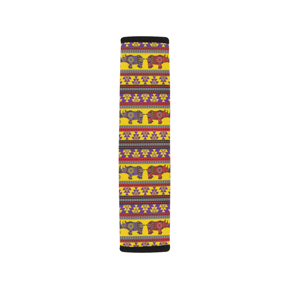 Rhino African Afro Dashiki Adinkra Kente Ethnic Mo Car Seat Belt Cover