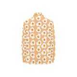 Fried Eggs Pattern Print Design 01 Women's Long Sleeve Polo Shirt