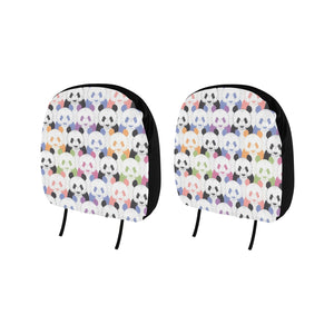 Colorful Panda Pattern Car Headrest Cover