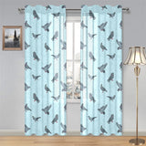 Pigeon Pattern Print Design 02 Gauze Curtain