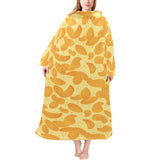 Potato Chips Pattern Print Design 04 Blanket Robe with Sleeves