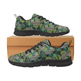 Leopard Leaves Pattern Men's Sneakers Black