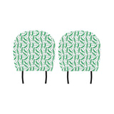 Green Peas Pattern Print Design 01 Car Headrest Cover