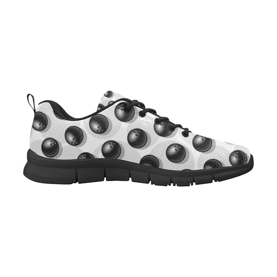 Bowling Ball Pattern Men's Sneakers Black