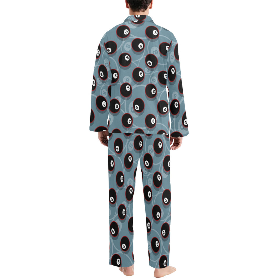 Billiard Ball Pattern Print Design 01 Men's Long Pajama Set