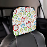 Colorful Clock Pattern Car Headrest Cover