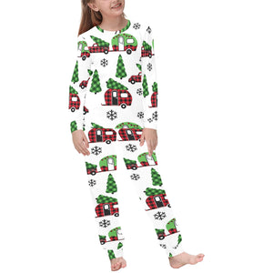 Camper Van Pattern Print Design 05 Kids' Boys' Girls' All Over Print Pajama Set