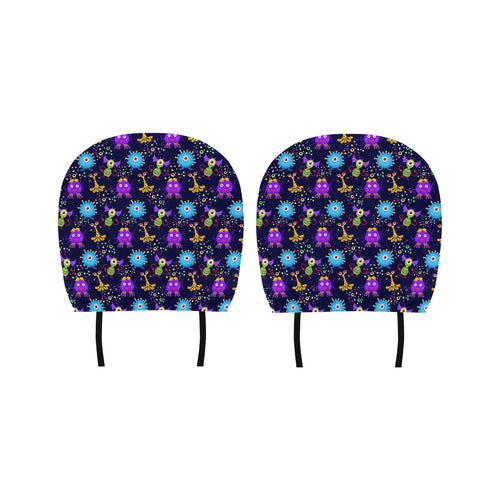 Alien Pattern Print Design 01 Car Headrest Cover