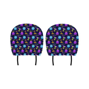 Alien Pattern Print Design 01 Car Headrest Cover