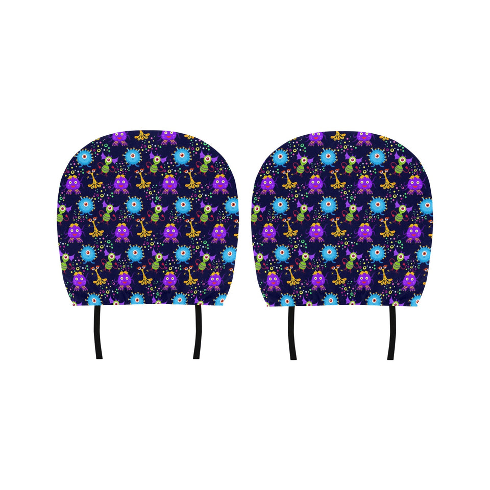 Alien Pattern Print Design 01 Car Headrest Cover