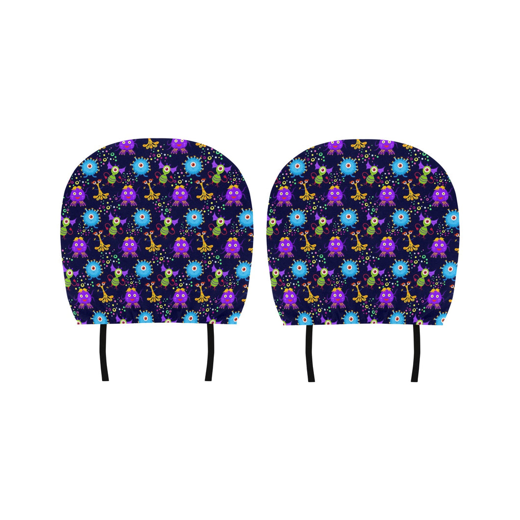 Alien Pattern Print Design 01 Car Headrest Cover