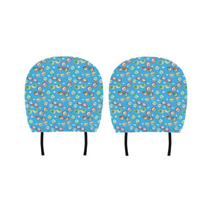 Sun Glasses Pattern Print Design 03 Car Headrest Cover