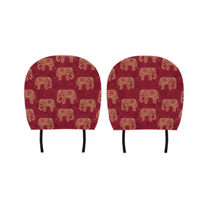 Elephant Tribal Pattern Car Headrest Cover