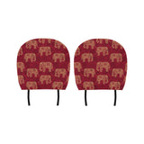 Elephant Tribal Pattern Car Headrest Cover