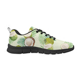 Coconut Pattern Print Design 03 Women's Sneakers Black