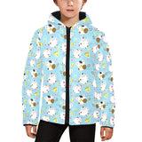 Guinea Pig Pattern Print Design 03 Kids' Boys' Girls' Padded Hooded Jacket