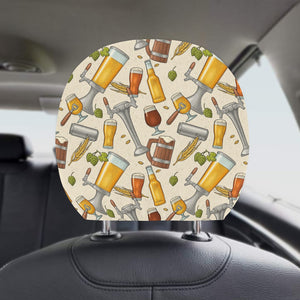 Beer Pattern Car Headrest Cover