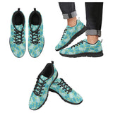 Rabbit Flower Theme Pattern Men's Sneakers Black