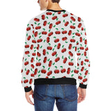 Cherry Pattern Men's Crew Neck Sweatshirt