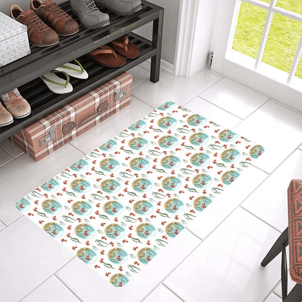 Goldfish Pattern Print Design 01 Doormat