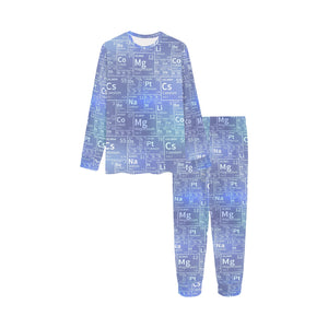 Chemistry Periodic Table Pattern Print Design 02 Kids' Boys' Girls' All Over Print Pajama Set