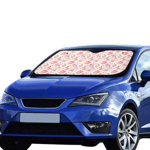 Tea pots Pattern Print Design 04 Car Sun Shade