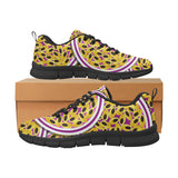 Passion Fruit Seed Pattern Men's Sneakers Black