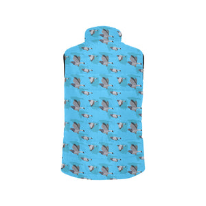 Pigeon Pattern Print Design 05 Women's Padded Vest